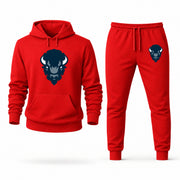 Men's Howard Hoodie Joggers Set - Red digital placement mockup