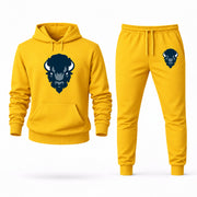 Men's Howard Hoodie Joggers Set - Yellow digital placement mockup