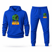 Men's Hulk Hoodie Joggers Set - Blue digital placement mockup