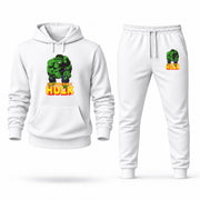 Men's Hulk Hoodie Joggers Set - White digital placement mockup