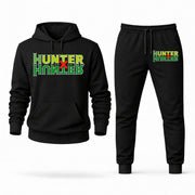 Men's Hunter x Hunter Hoodie Joggers Set - Black digital placement mockup