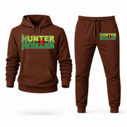 Men's Hunter x Hunter Hoodie Joggers Set - Brown digital placement mockup