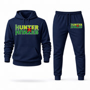 Men's Hunter x Hunter Hoodie Joggers Set - Navy digital placement mockup
