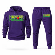 Men's Hunter x Hunter Hoodie Joggers Set - Purple digital placement mockup