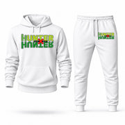 Men's Hunter x Hunter Hoodie Joggers Set - White digital placement mockup