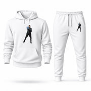 Men's Iceman Hoodie Joggers Set - White digital placement mockup