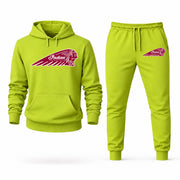 Men's Indian Motorcycle Hoodie Joggers Set - Lime Green digital placement mockup