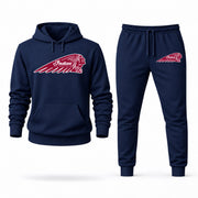 Men's Indian Motorcycle Hoodie Joggers Set - Navy digital placement mockup