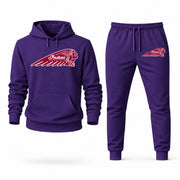 Men's Indian Motorcycle Hoodie Joggers Set - Purple digital placement mockup