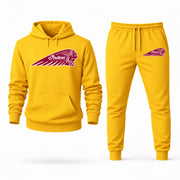Men's Indian Motorcycle Hoodie Joggers Set - Yellow digital placement mockup