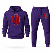 Men's Indiana Hoodie Joggers Set - Purple digital placement mockup