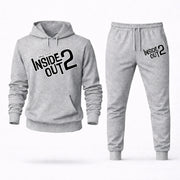 Men's Inside Out Hoodie Joggers Set - Grey digital placement mockup