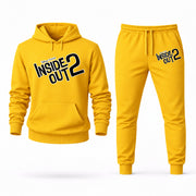 Men's Inside Out Hoodie Joggers Set - Yellow digital placement mockup