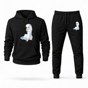 Men's Inuyasha Hoodie Joggers Set - Black digital placement mockup