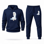 Men's Inuyasha Hoodie Joggers Set - Navy digital placement mockup