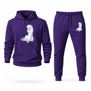 Men's Inuyasha Hoodie Joggers Set - Purple digital placement mockup