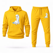 Men's Inuyasha Hoodie Joggers Set - Yellow digital placement mockup