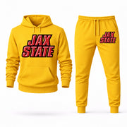 Men's Jacksonville State Hoodie Joggers Set - Yellow digital placement mockup