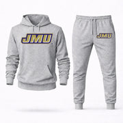Men's James Madison Hoodie Joggers Set - Grey digital placement mockup