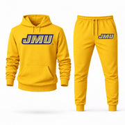 Men's James Madison Hoodie Joggers Set - Yellow digital placement mockup