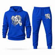 Men's Joker Hoodie Joggers Set - Blue digital placement mockup
