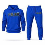Men's Jujutsu Kaisen Hoodie Joggers Set - Blue digital placement mockup