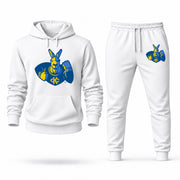 Men's Kansas City Hoodie Joggers Set - White digital placement mockup