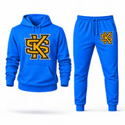 Men's Kennesaw State Hoodie Joggers Set - Azure digital placement mockup
