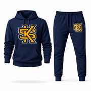 Men's Kennesaw State Hoodie Joggers Set - Navy digital placement mockup