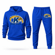 Men's Kent State Hoodie Joggers Set - Blue digital placement mockup