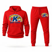 Men's Kent State Hoodie Joggers Set - Red digital placement mockup