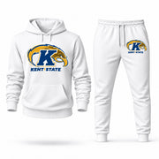 Men's Kent State Hoodie Joggers Set - White digital placement mockup