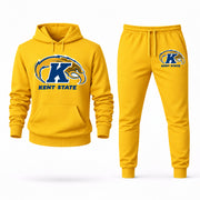 Men's Kent State Hoodie Joggers Set - Yellow digital placement mockup