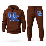 Men's Kentucky Hoodie Joggers Set - Brown digital placement mockup