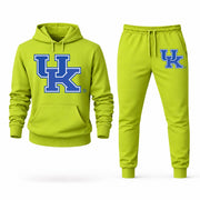 Men's Kentucky Hoodie Joggers Set - Lime Green digital placement mockup