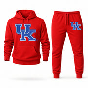 Men's Kentucky Hoodie Joggers Set - Red digital placement mockup