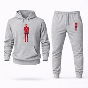 Men's Kid Flash Hoodie Joggers Set - Grey digital placement mockup