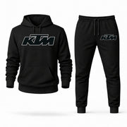 Men's KTM Hoodie Joggers Set - Black digital placement mockup