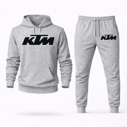 Men's KTM Hoodie Joggers Set - Grey digital placement mockup