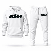 Men's KTM Hoodie Joggers Set - White digital placement mockup