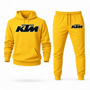 Men's KTM Hoodie Joggers Set - Yellow digital placement mockup