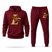 Men's Lehigh Hoodie Joggers Set - Burgundy digital placement mockup