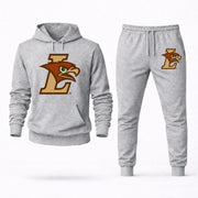 Men's Lehigh Hoodie Joggers Set - Grey digital placement mockup