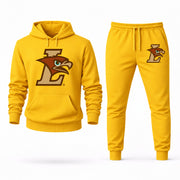 Men's Lehigh Hoodie Joggers Set - Yellow digital placement mockup