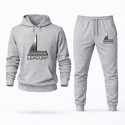 Men's Lex Luthor Hoodie Joggers Set - Grey digital placement mockup