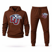 Men's Liberty Hoodie Joggers Set - Brown digital placement mockup