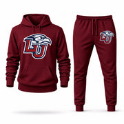 Men's Liberty Hoodie Joggers Set - Burgundy digital placement mockup