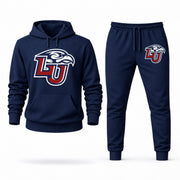 Men's Liberty Hoodie Joggers Set - Navy digital placement mockup