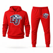 Men's Liberty Hoodie Joggers Set - Red digital placement mockup