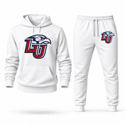 Men's Liberty Hoodie Joggers Set - White digital placement mockup